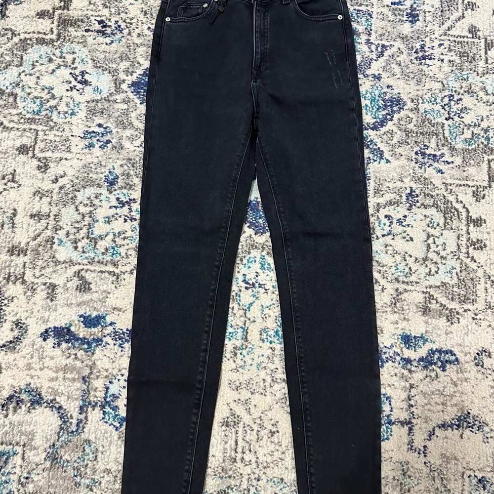 Massimo Dutti High Rise Charcoal Skinny Jeans - Picture 3 of 8